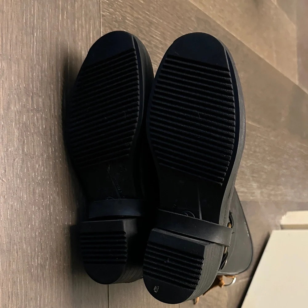 Aigle Black Rubber Harness Rain Boots